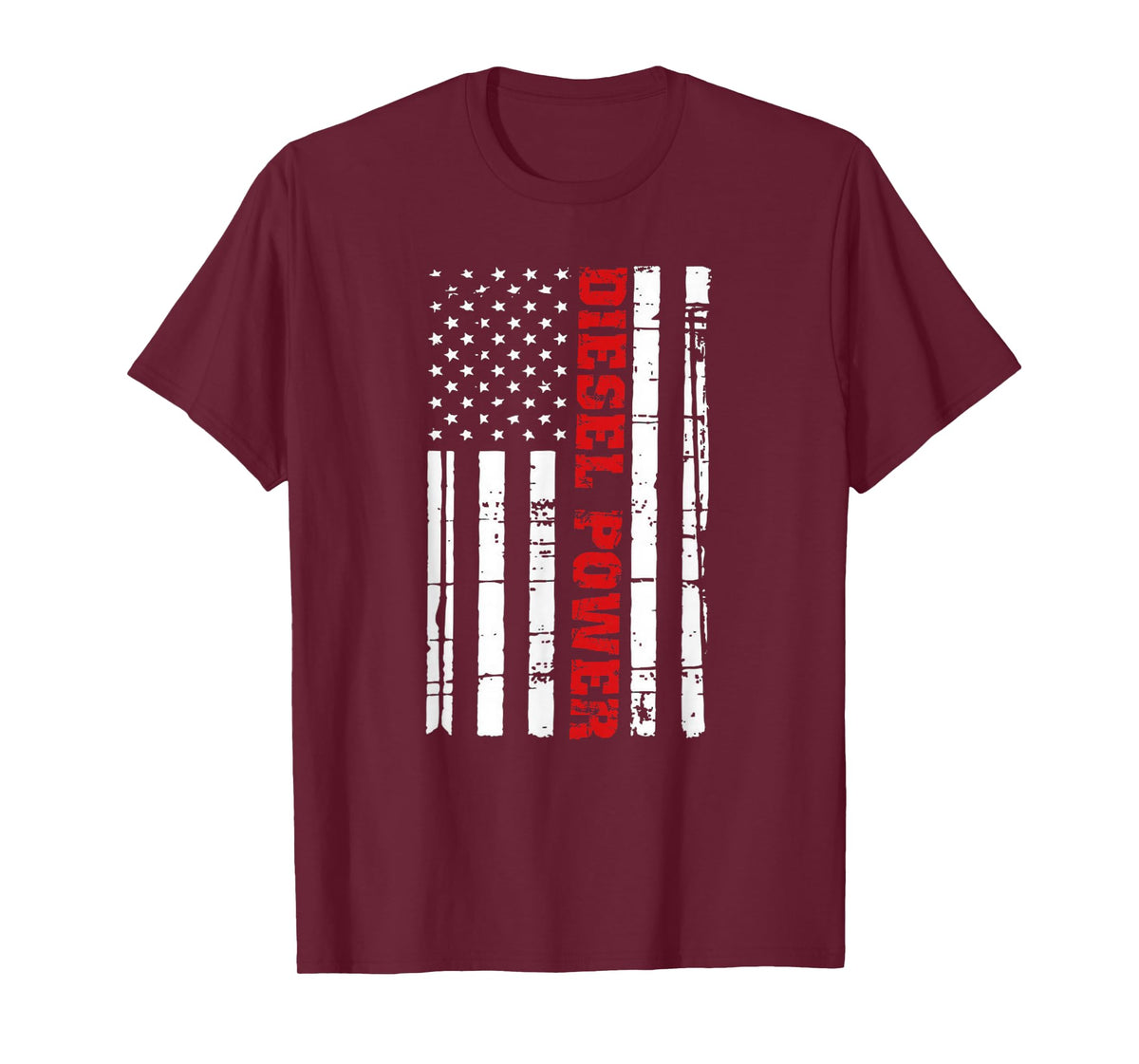 Diesel Truck Power USA Flag Turbo Brothers Mechanic Smoke T-Shirt