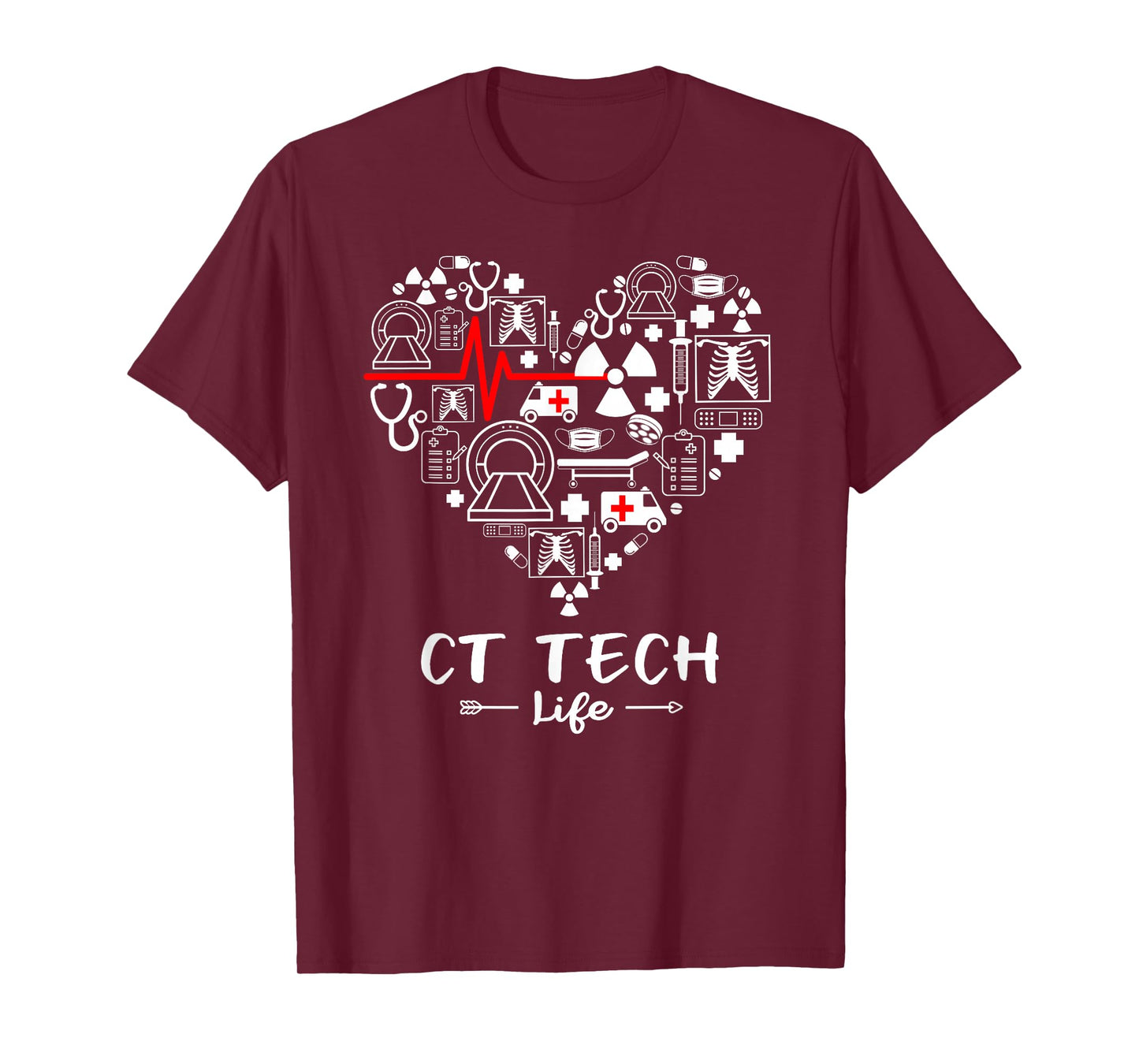 CT Tech Life Heart Funny Technologist T-Shirt