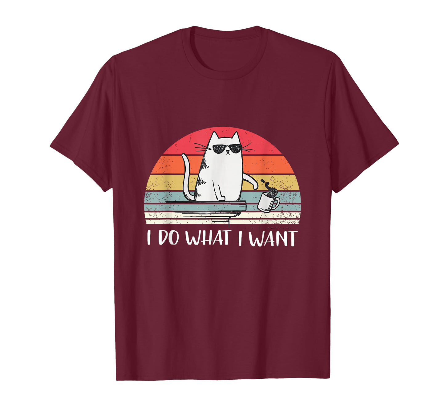 I do What I Want Funny Black cat Lovers T-Shirt Small