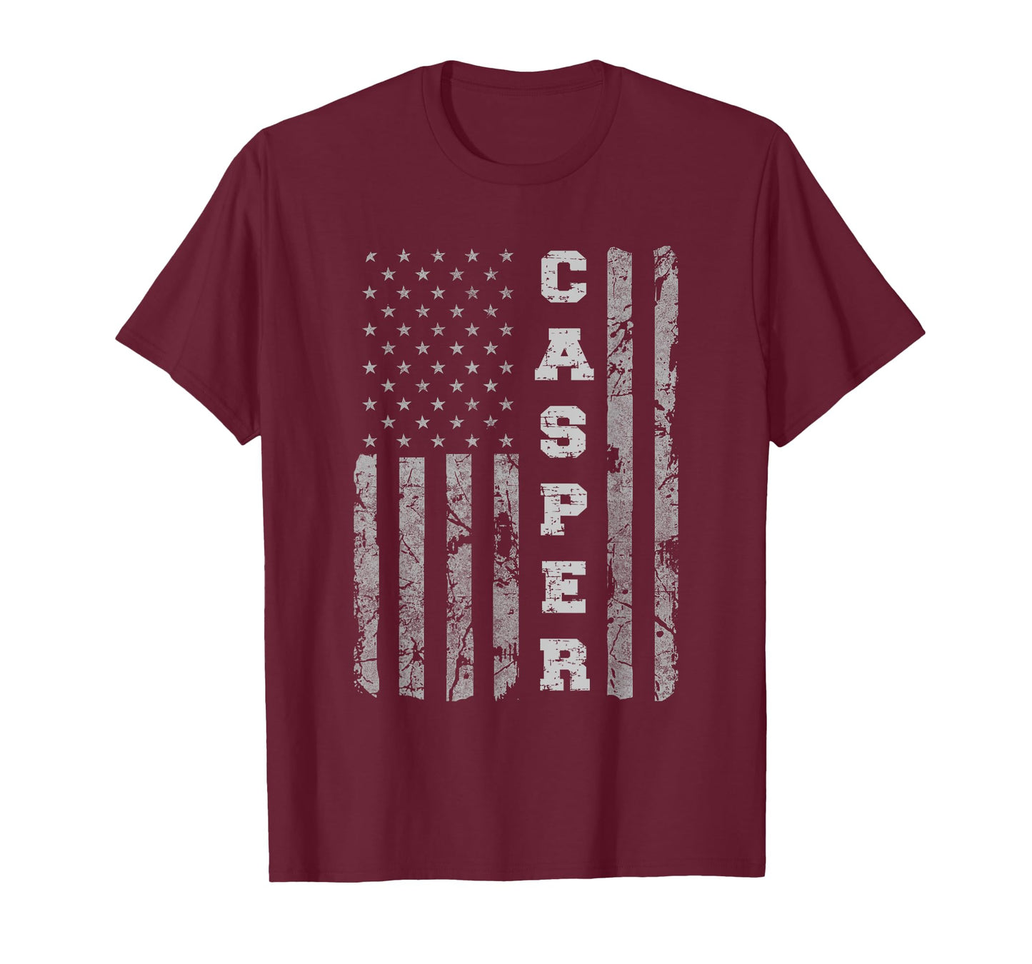 Casper, Wyoming, American Flag T-Shirt for Women Kids Men