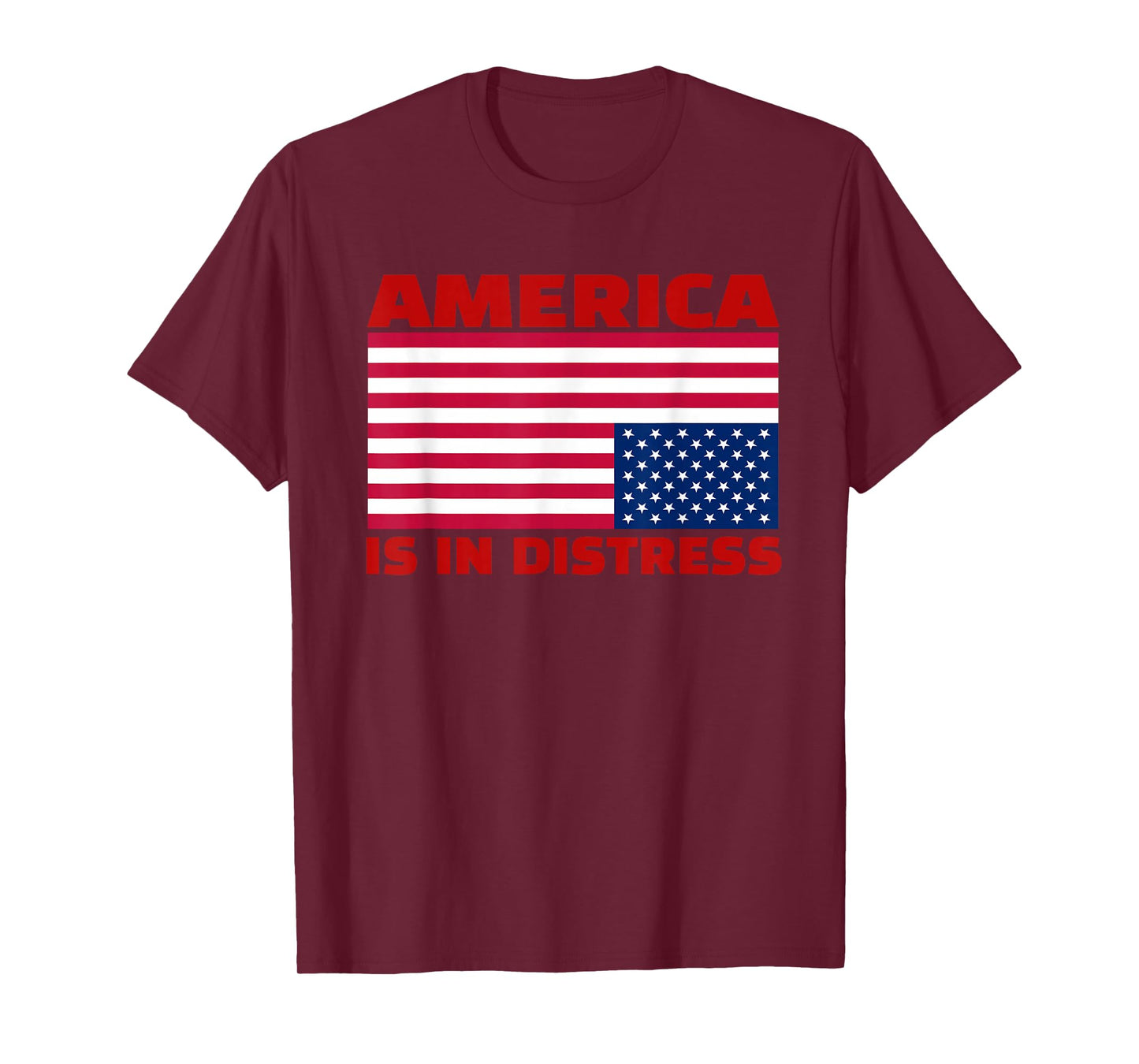 America is in distress.Upside down American Flag T-Shirt