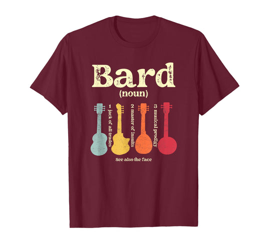Bard Class Tabletop Definition Musical Prodigy Instrument T-Shirt