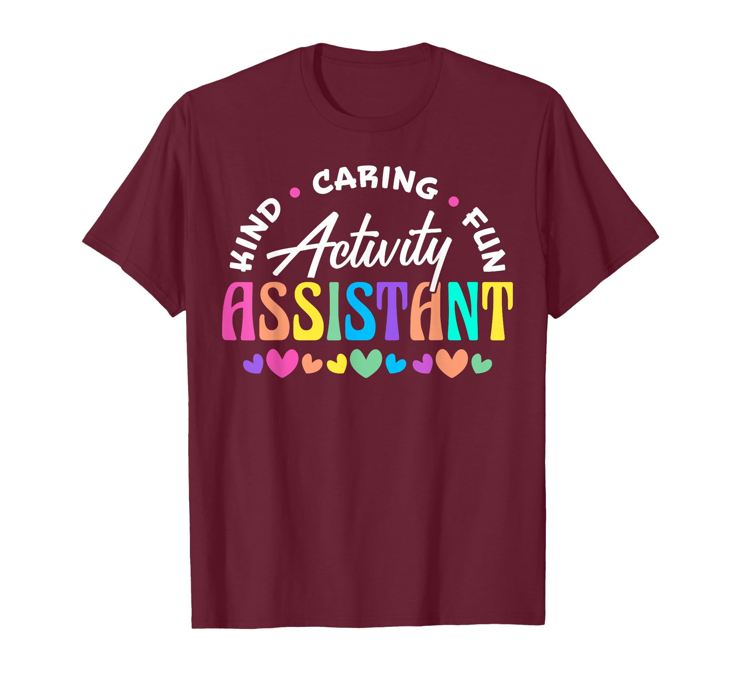 Activity Assistant Appreciation Designs Unisex-Adults Black Cotton 65% Polyester 35% Short Sleeve Crew Neck T-Shirt Small