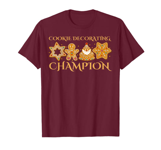 Cookie Decorating Champion Christmas Gingerbread Baking Xmas T-Shirt