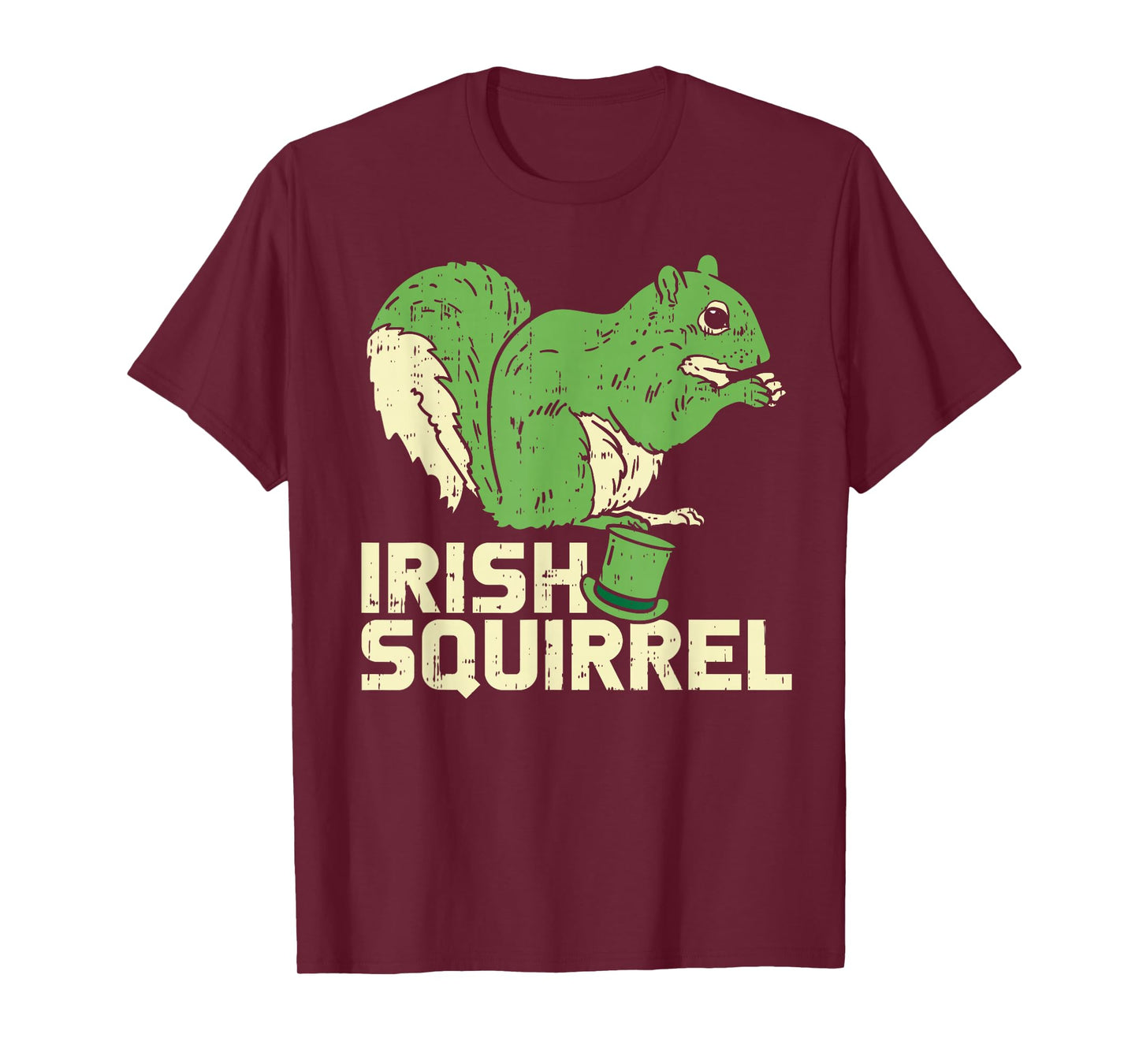 Green Irish Squirrel Cute St Patricks Day Animal Lover Gift T-Shirt