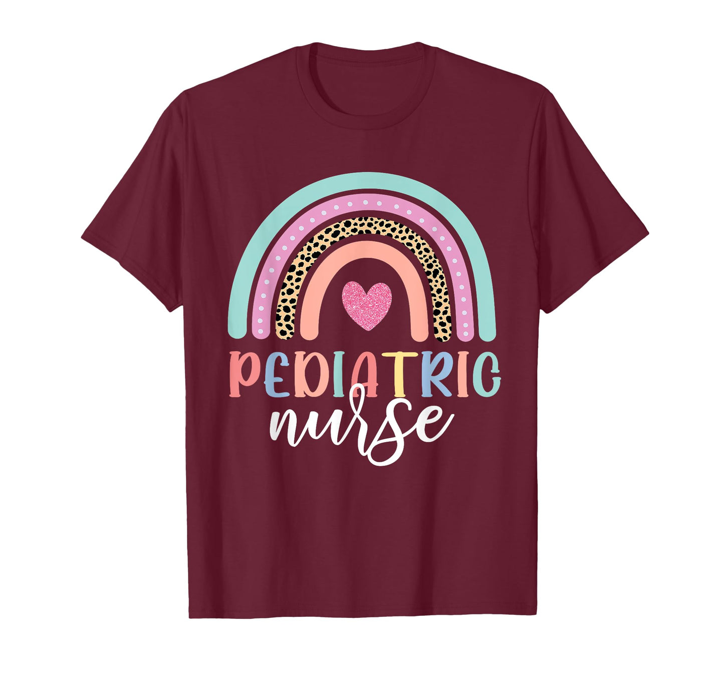 Cute Pediatric Nure Peds Nurse Nursing School Team Rainbow T-Shirt