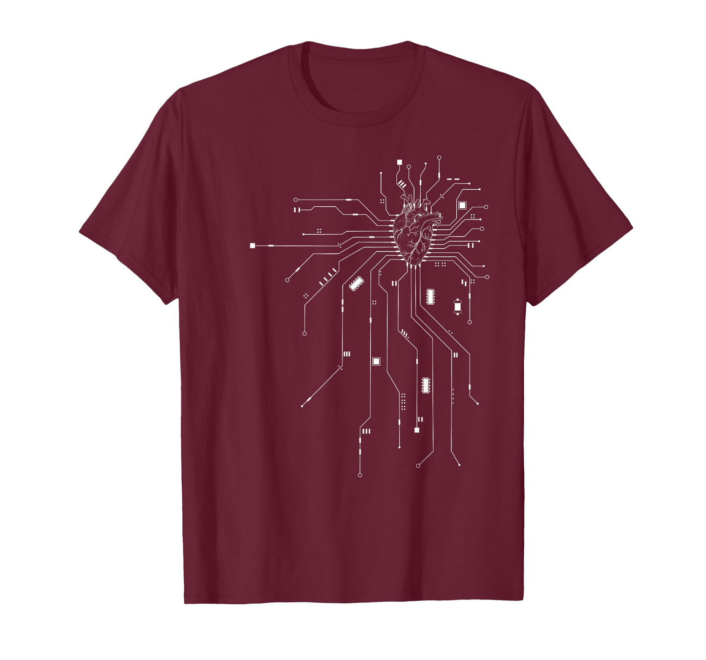Anatomical Heart CPU Processor PCB Board Computer Programmer T-Shirt