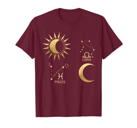 Pisces Sun-Libra Moon Zodiac T-Shirt