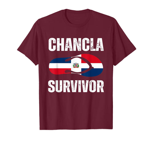 Chancla Survivor Dominican Republic Flag Hispanic Heritage T-Shirt