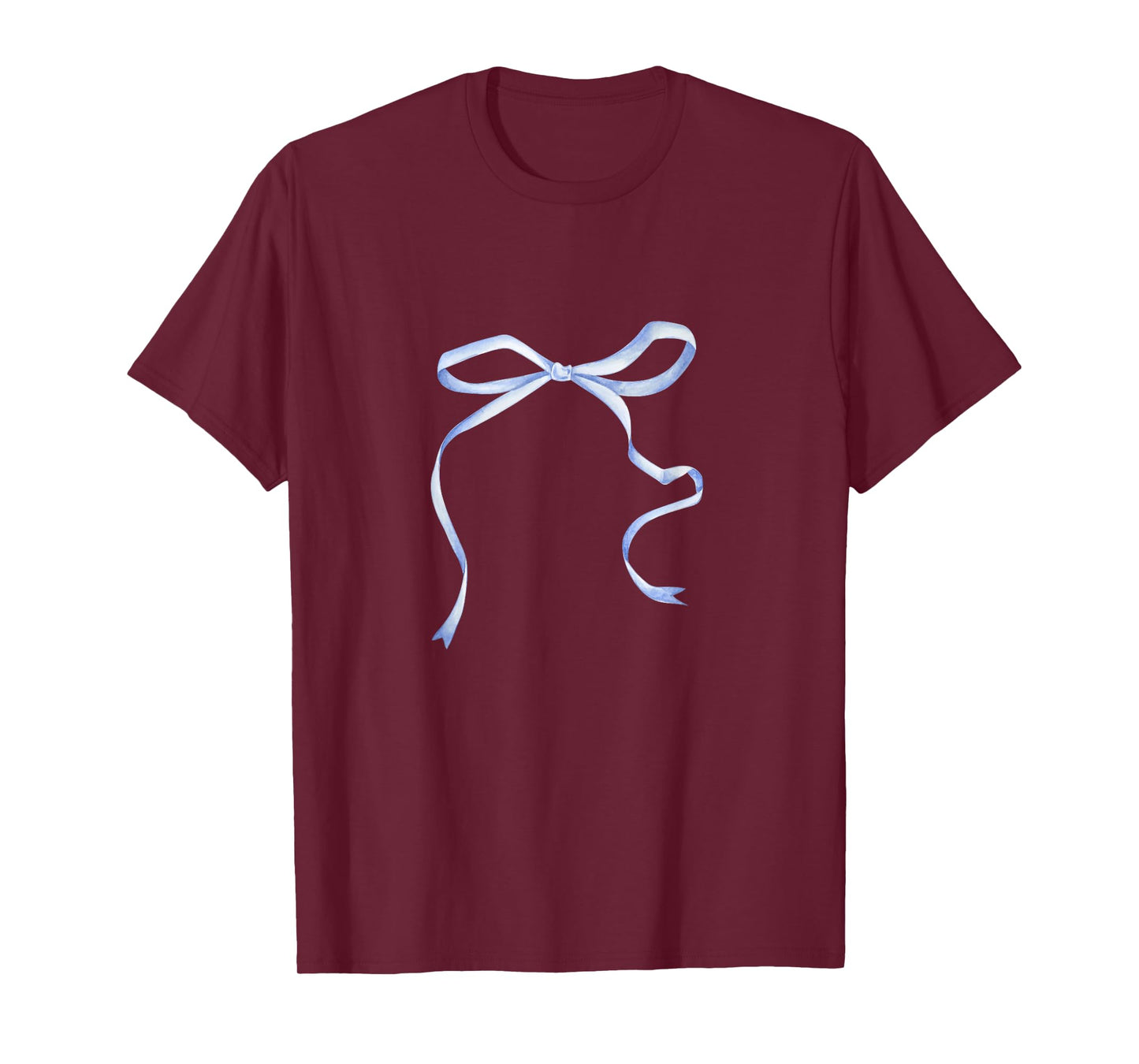 Cute Coquette Blue Bow Aesthetic Girl Women Pattern Decor T-Shirt