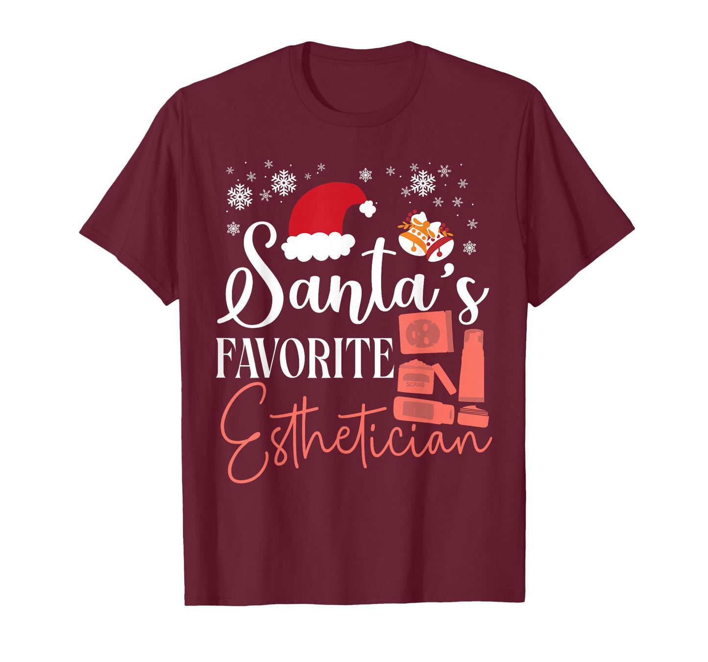Cute Licensed Esthetician Skincare Beautician Christmas T-Shirt