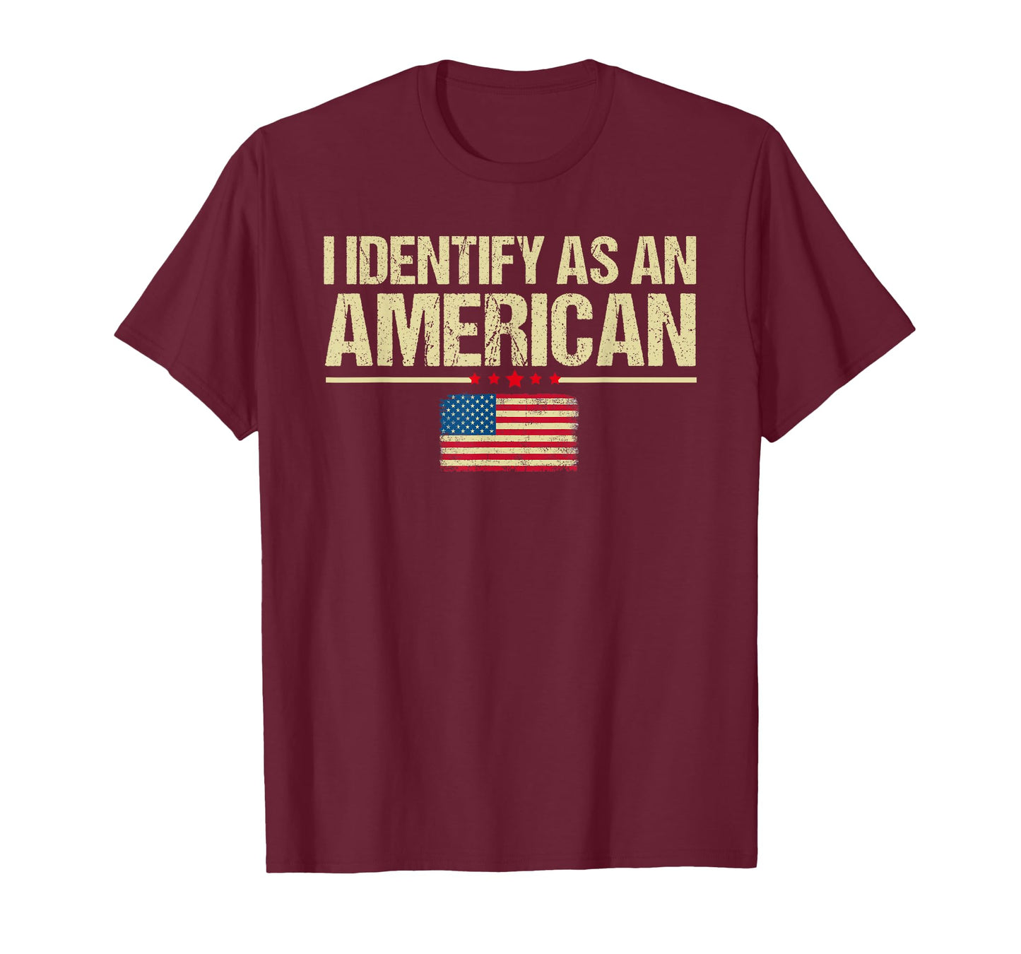 I identify As An American US Flag Patriot T-Shirt