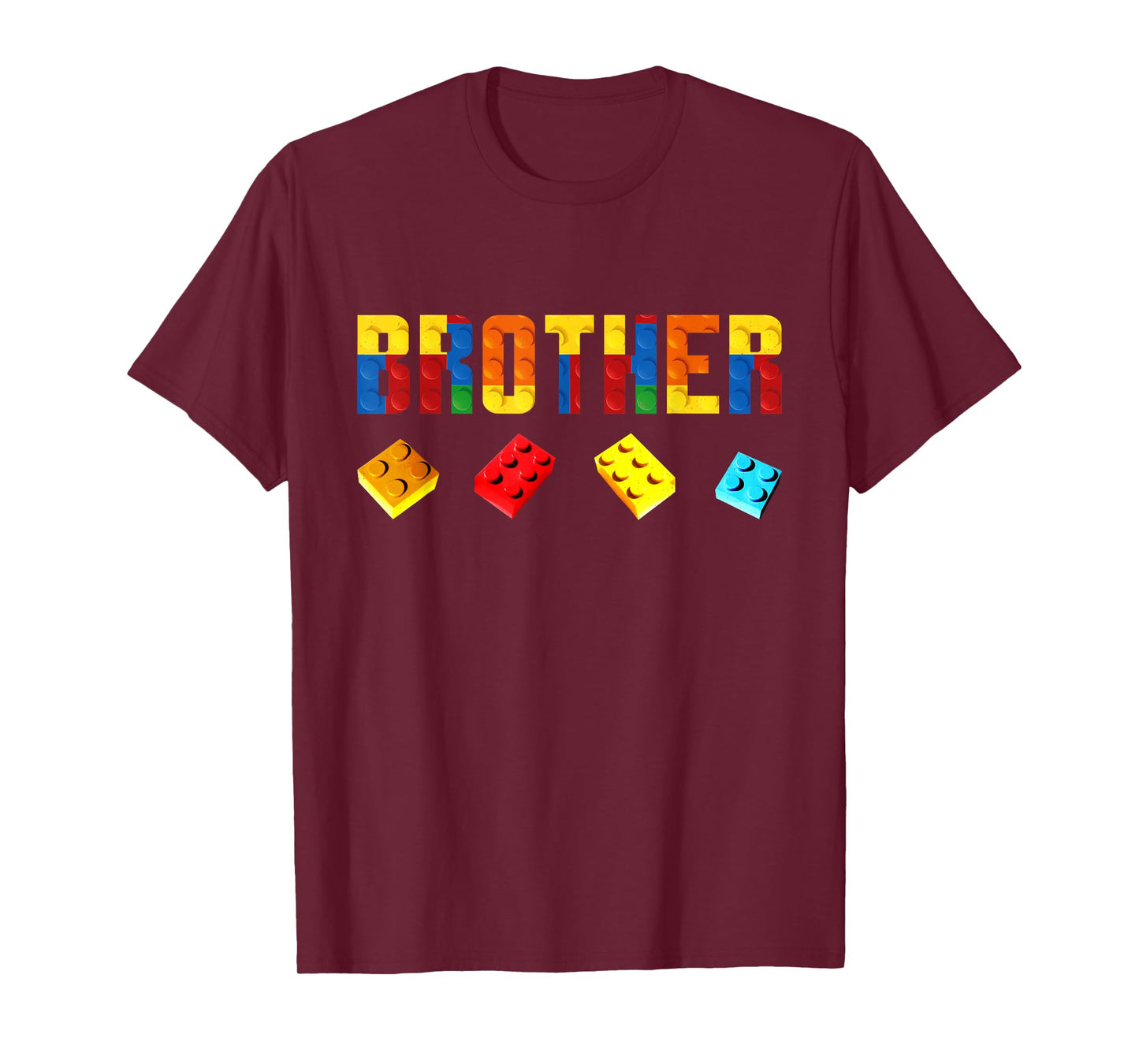 Brother Master Builder Building Blocks Birthday Family Boys T-Shirt