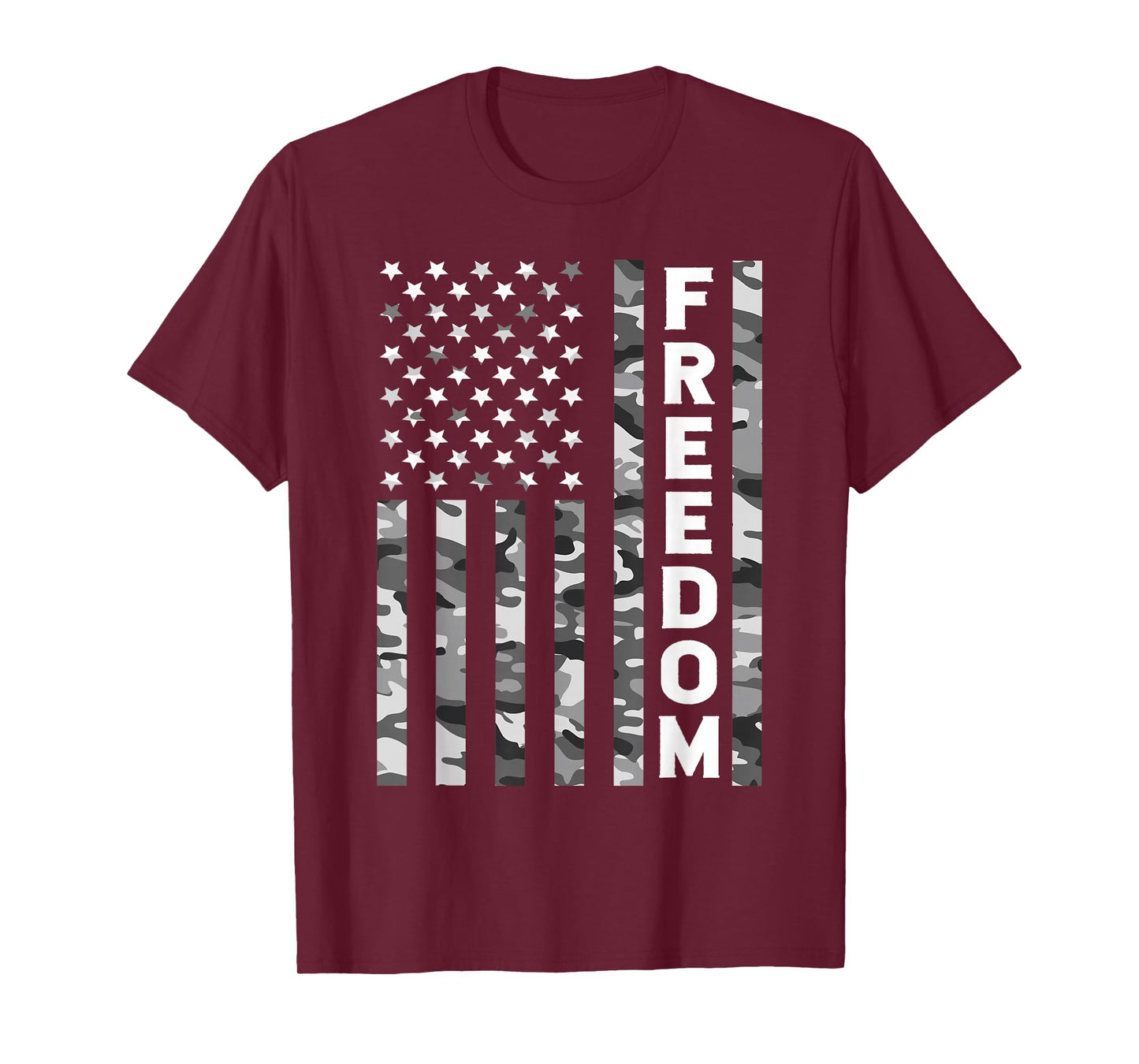 Vintage Freedom American Flag Camo T-Shirt