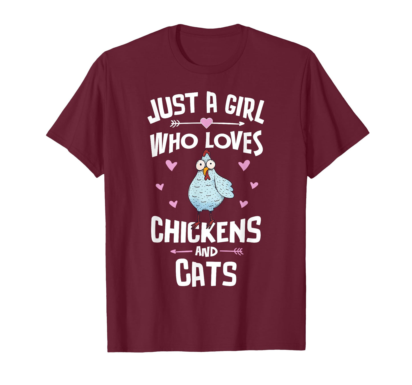 Just A Girl Who Loves Chickens And Cats Gift Women T-Shirt