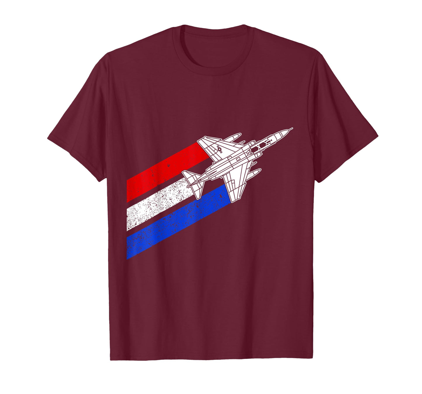 F-4 Phantom Airplane Vintage USA Contrails Red White Blue F4 T-Shirt