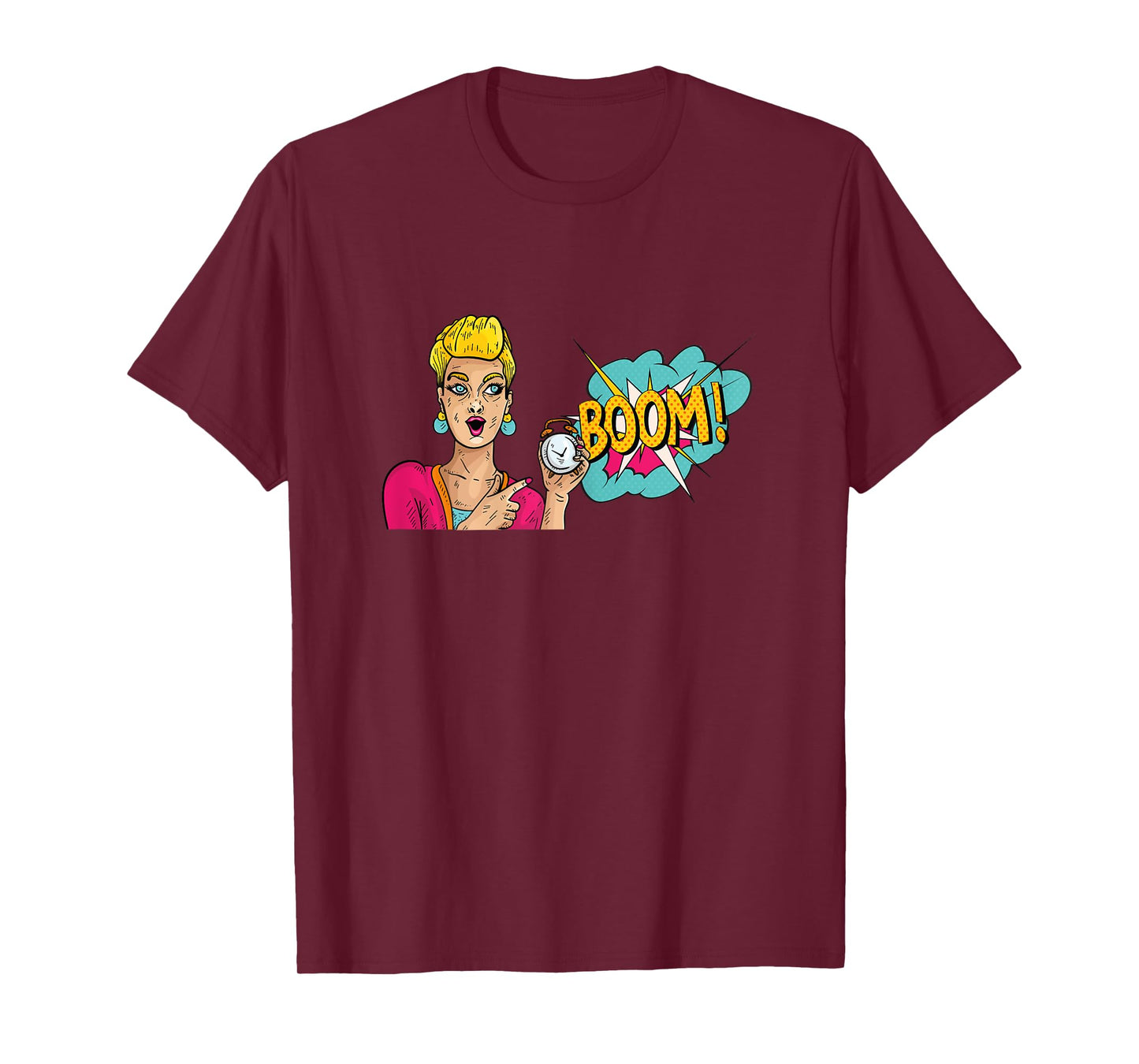 Comic Book Cartoon Women Boom Pop Art Print T-Shirt