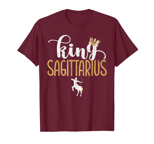 Zodiac Sign Funny King Sagittarius Graphic T-Shirt