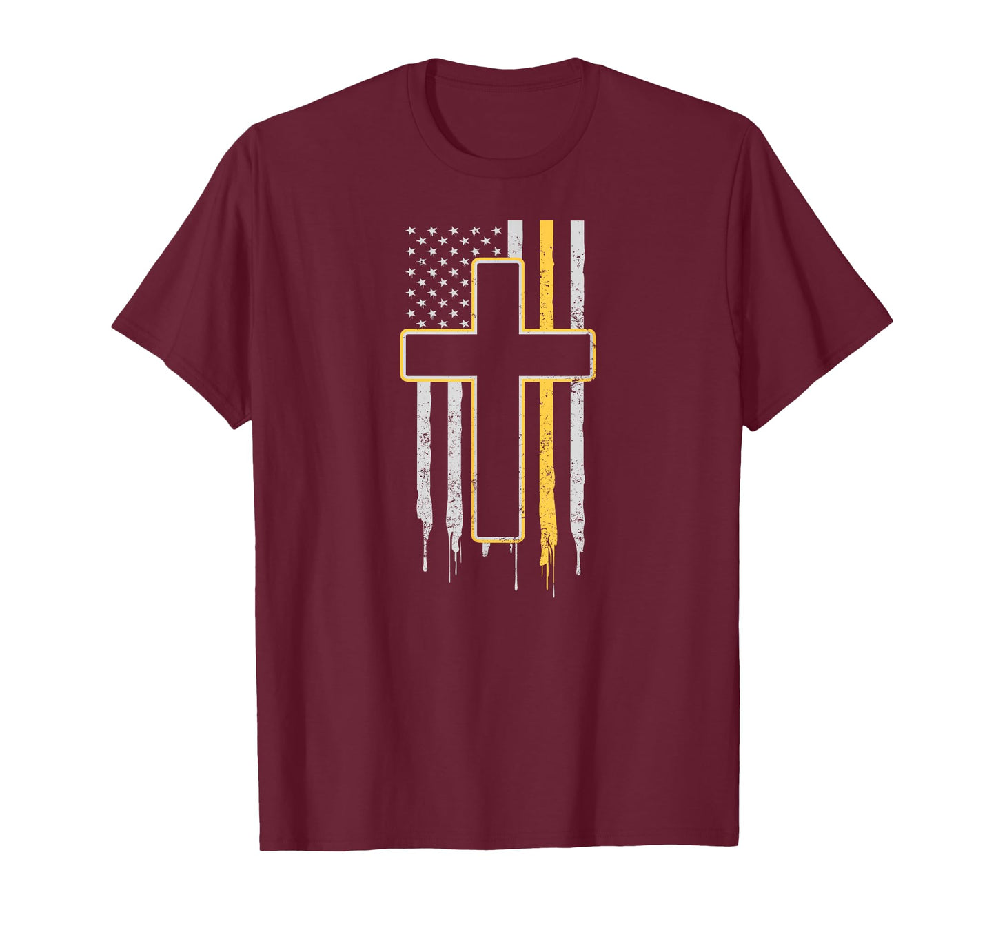 911 Dispatcher Design Patriotic Cross American Flag Gift T-Shirt