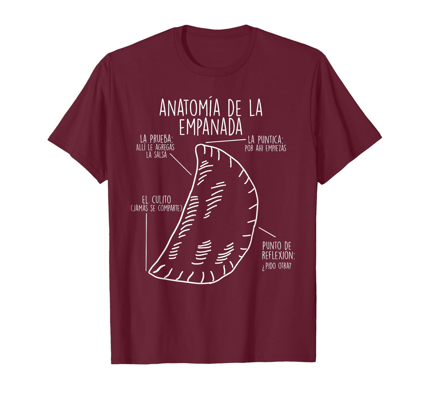 Anatomia de la Empanada for Food Lovers T-Shirt