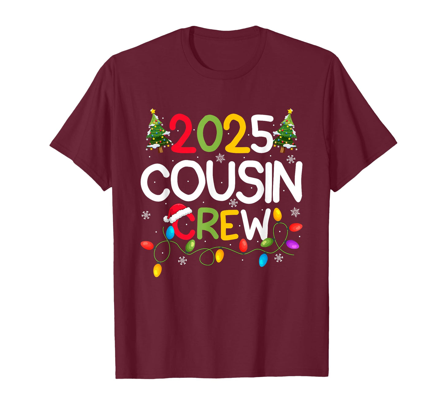 Cousin Crew 2025 Christmas Family Adult Kids Holiday Xmas T-Shirt