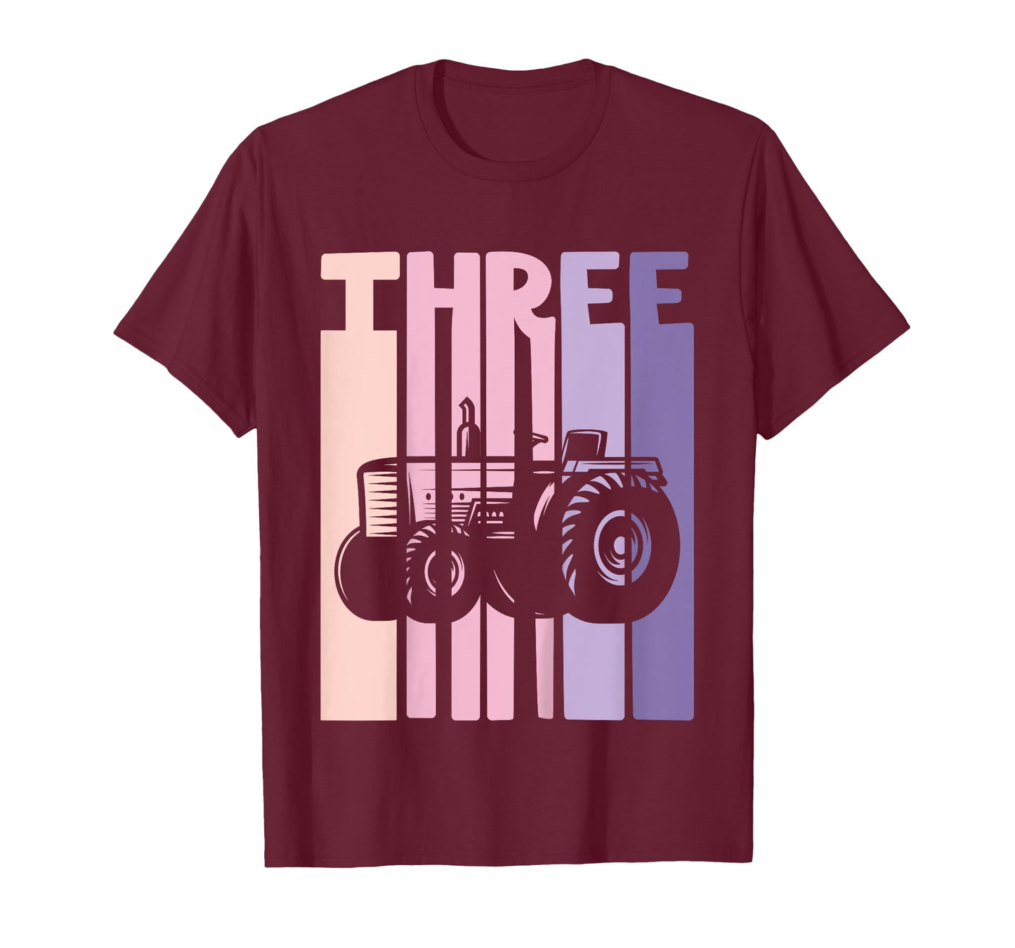 3rd Birthday Retro Farm Tractor Theme Farmer Girl 3 years T-Shirt