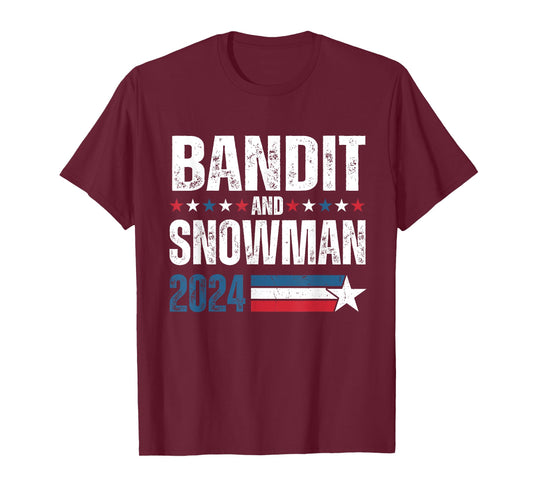 Bandit And Snowman 2024 Election USA Flag T-Shirt