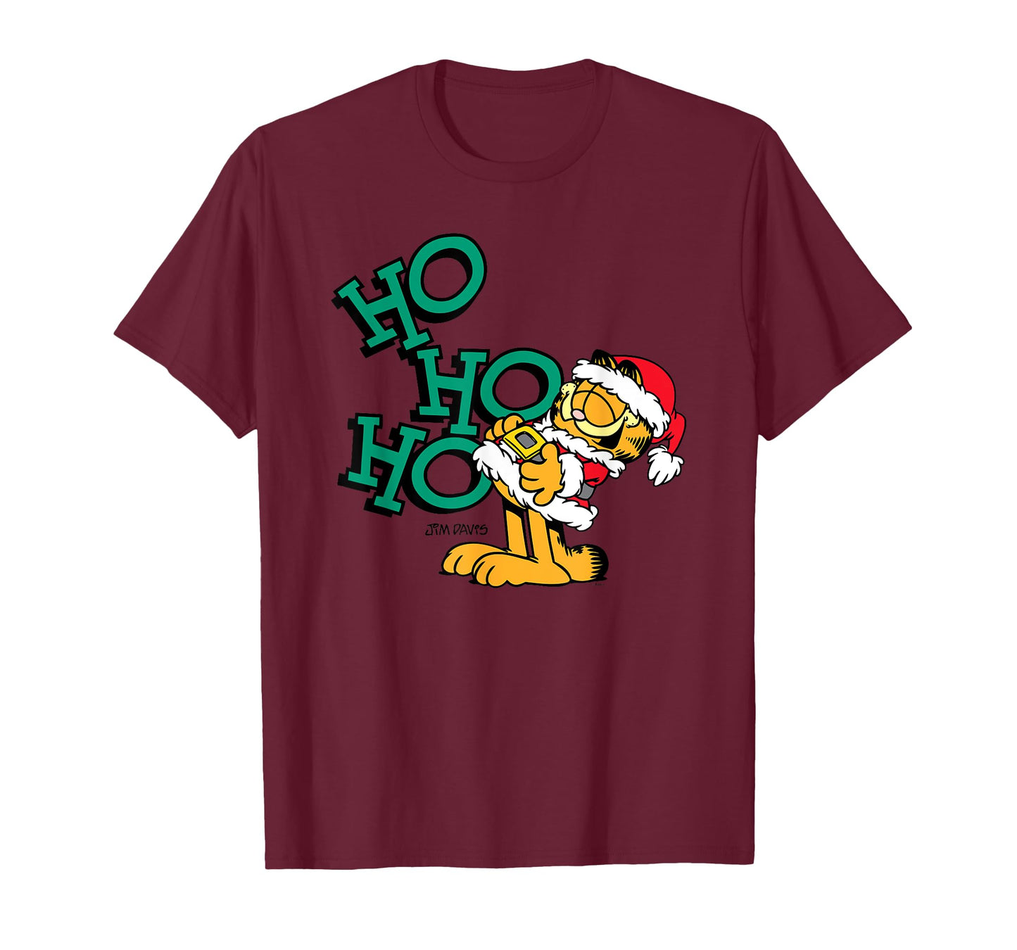 Garfield Ho Ho Ho Santa Christmas Cartoon Cat T-Shirt for Men Women Kids