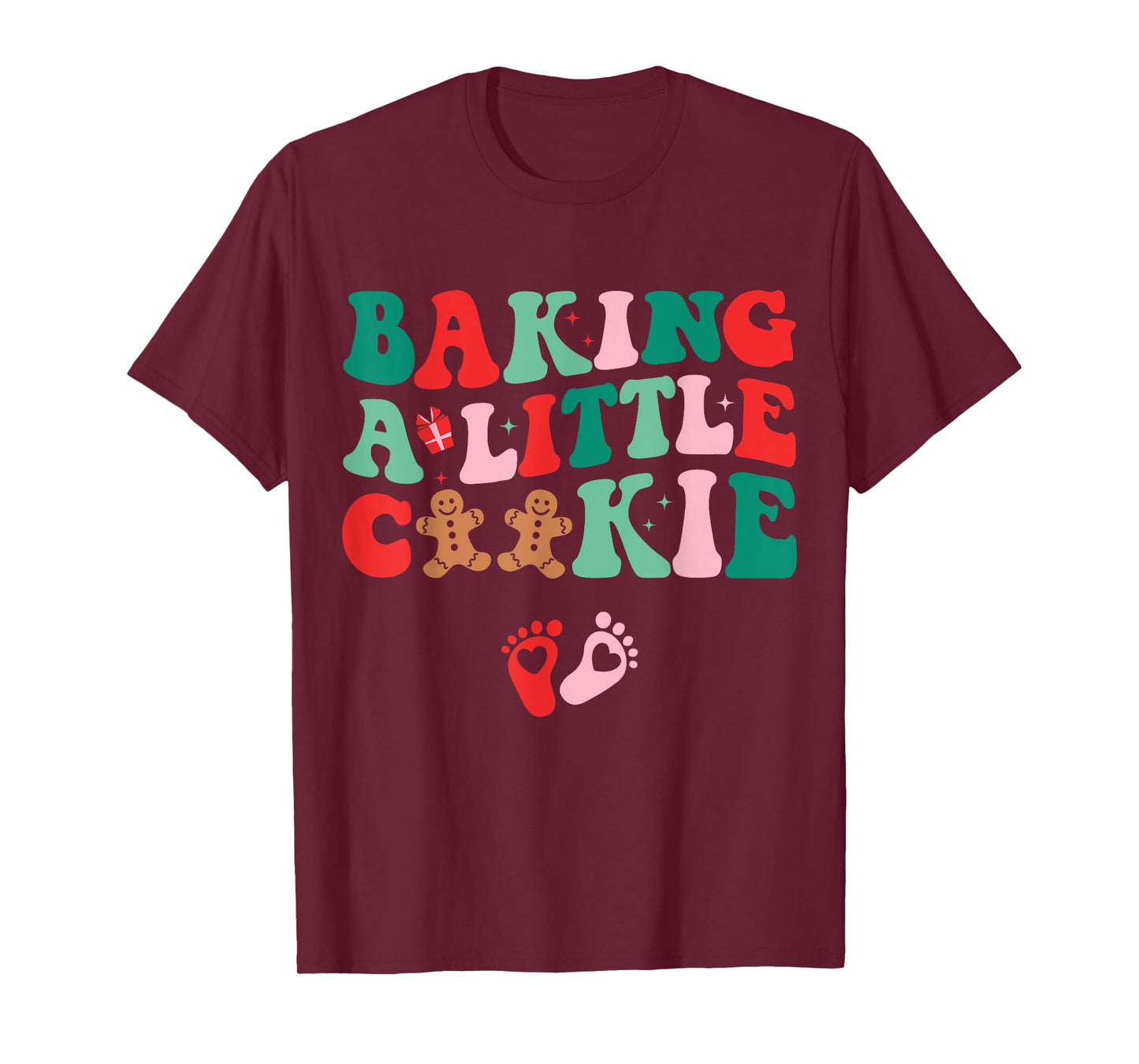 Baking A Little Cookie Cute Christmas Pregnancy Announcement T-Shirt