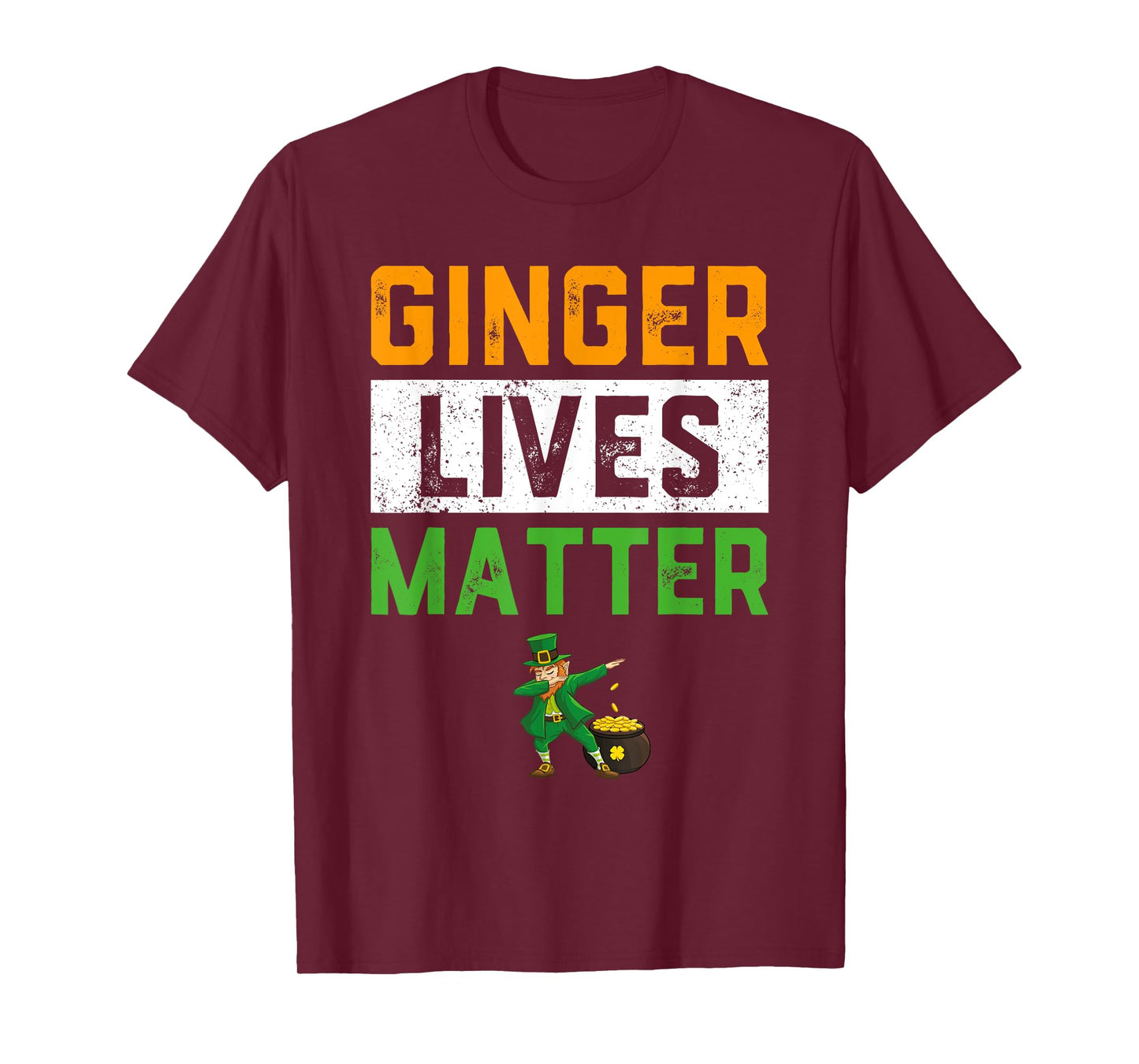 Ginger Lives Matter Shirt Kids Funny Dabbing St Patricks Day T-Shirt
