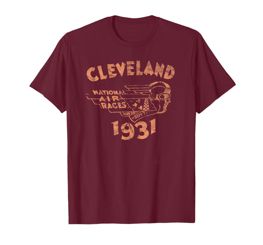 Cleveland National Air Race 1931 Air Racing Series Vintage T-Shirt