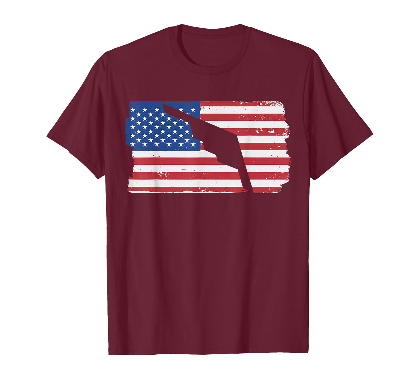 B-2 Stealth Bomber Military Airplane American Flag B2 T-Shirt