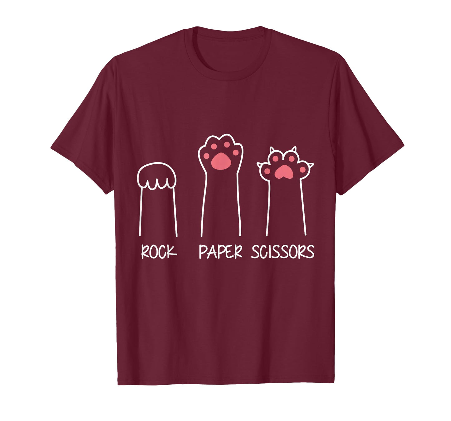 Rock Paper Scissors Hand Game Meme Animal Paw Cat T-Shirt