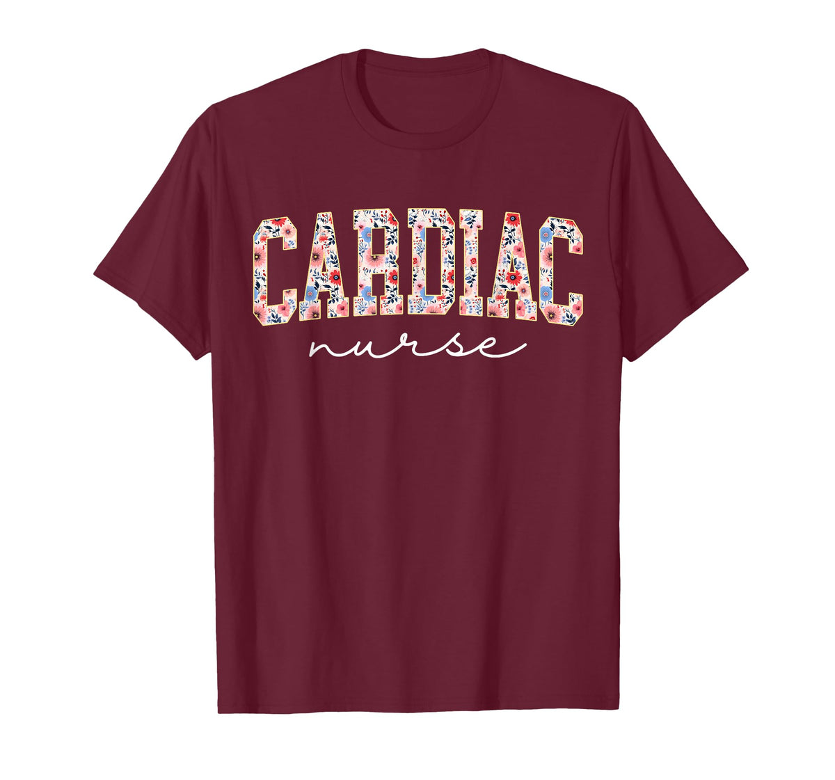 Boho Floral Cute Cardiac Nurse Apparel For Cardiac Nurse T-Shirt