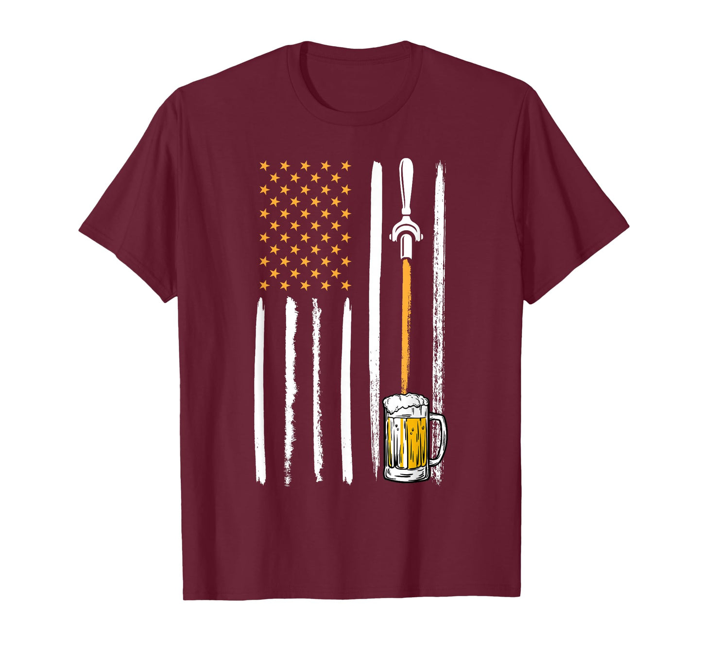 Craft Beer American Flag USA 4th July Brewery Alcohol Lovers T-Shirt