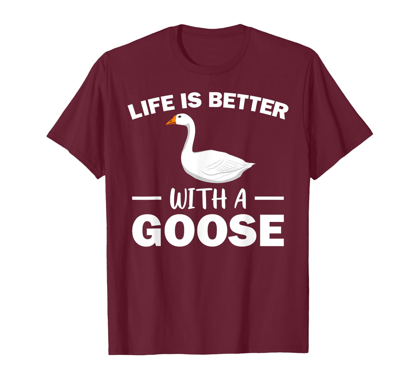 Cute Goose Design For Men Women Toddler Grey White Goose Fan T-Shirt