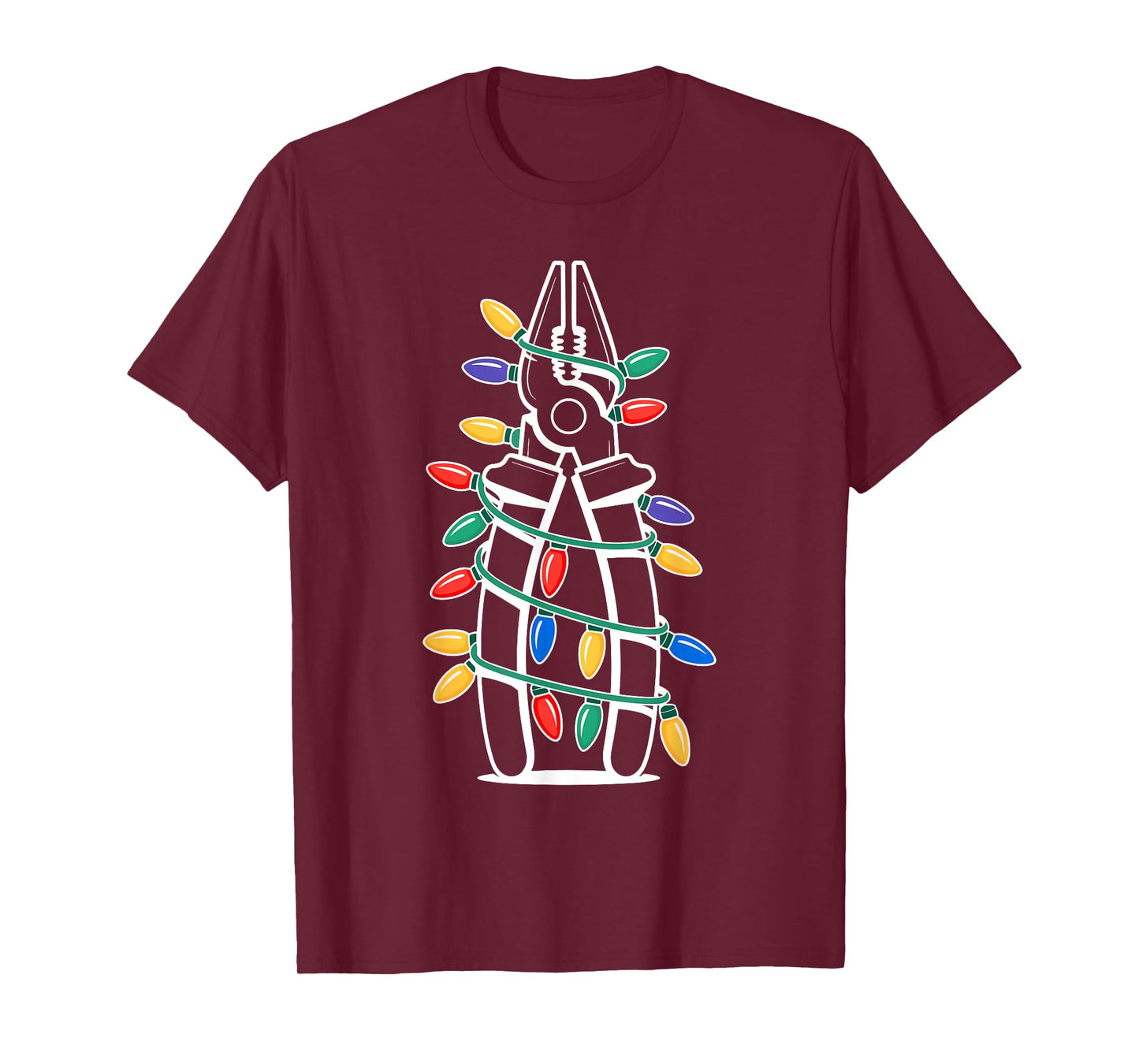 Christmas Lights Pliers Handyman Electrician Technician T-Shirt