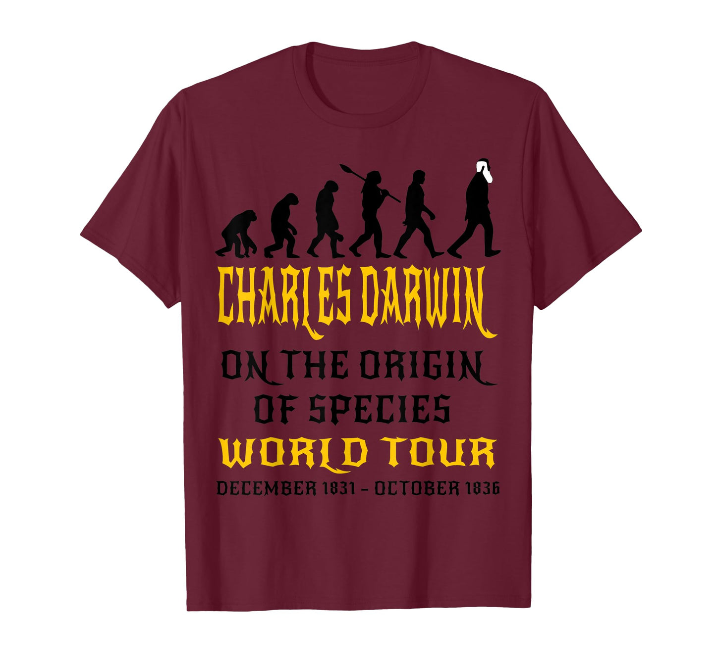 Charles Darwin Origin Species World Tour Evolve Biology Geek T-Shirt