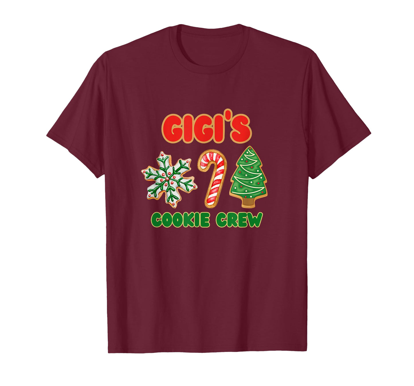 Cute Gigi Christmas Cookie Helper Crew T-Shirt