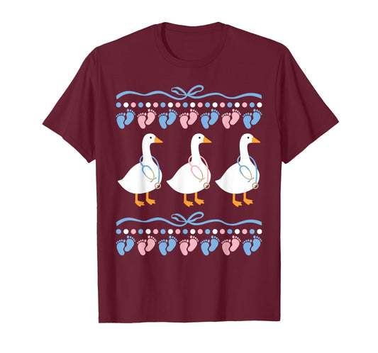 Coquette Bow Labor and Delivery Goose Nurse Postpartum Nurse T-Shirt