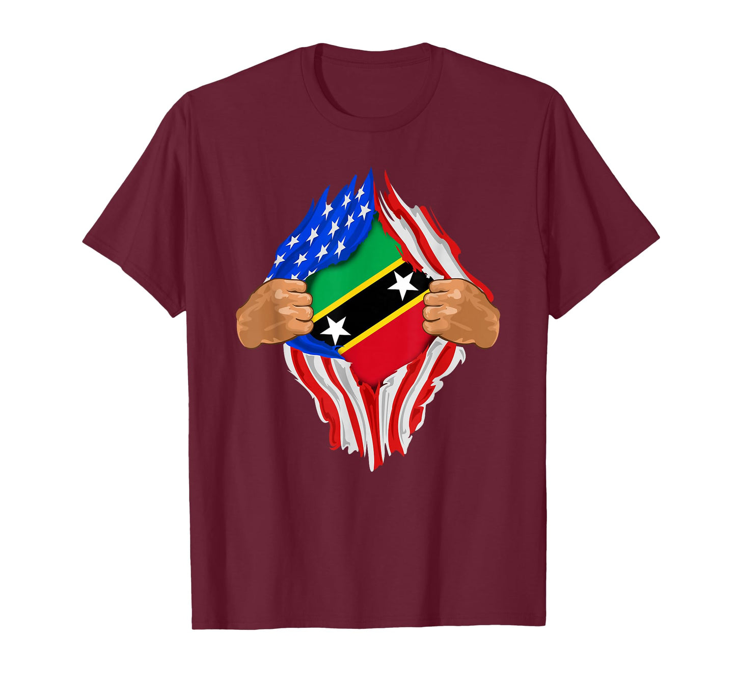 Saint Kitts and Nevis Blood Inside Me T-Shirt | Flag Gift T-Shirt