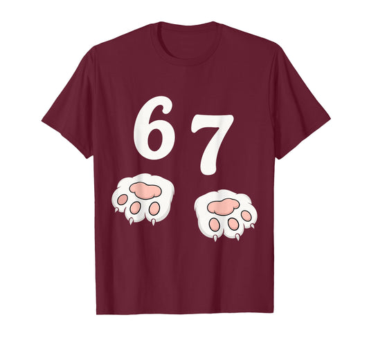 67 Meme Six Seven 6 7 Shirt Meme Funny Cat 67 T-Shirt