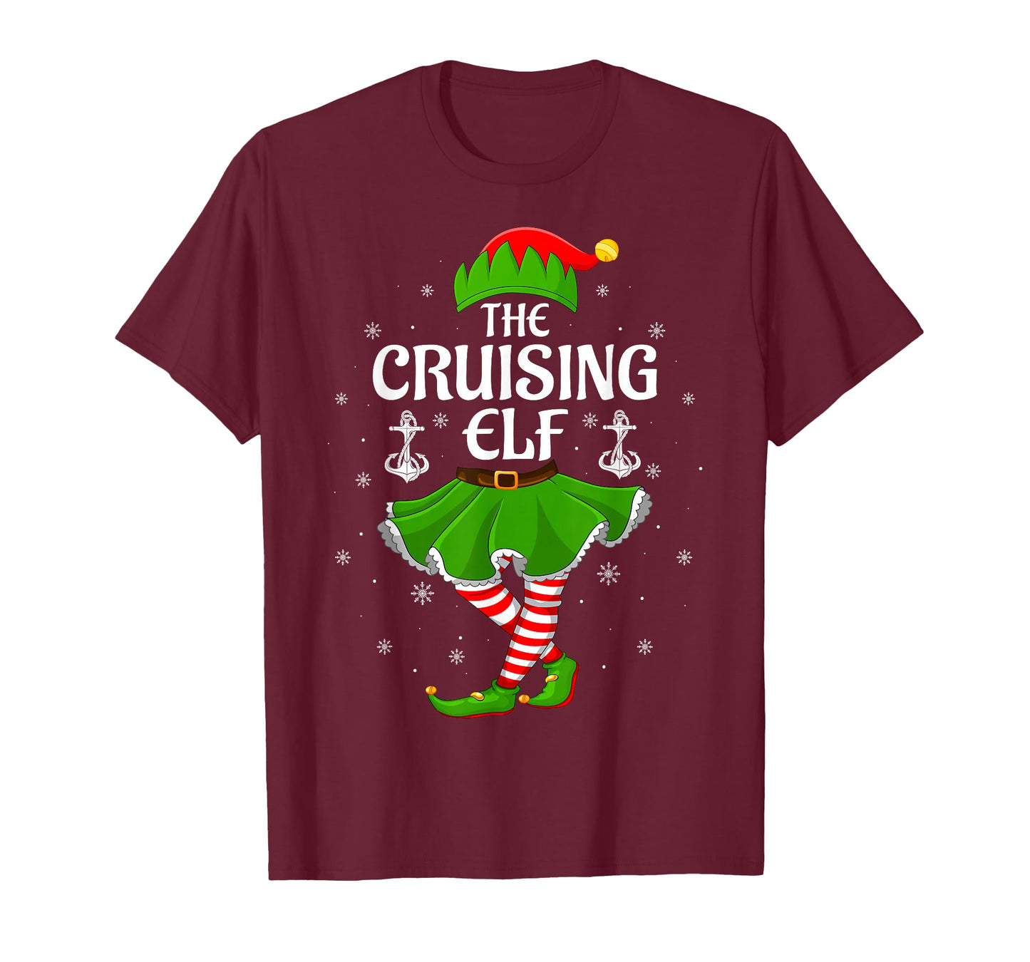 Cruising Elf Christmas Family Girls Women Elf Squad Xmas T-Shirt