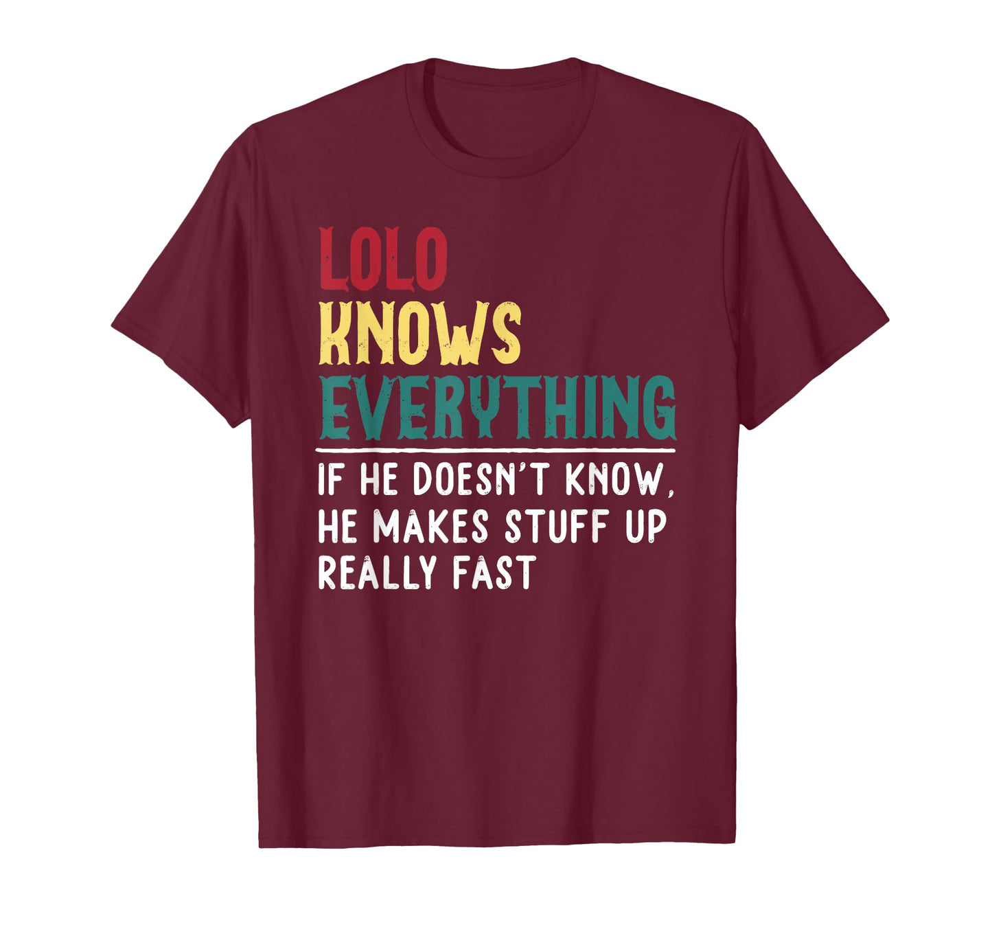Lolo know Everything Funny Father's day gift for Grandpa T-Shirt