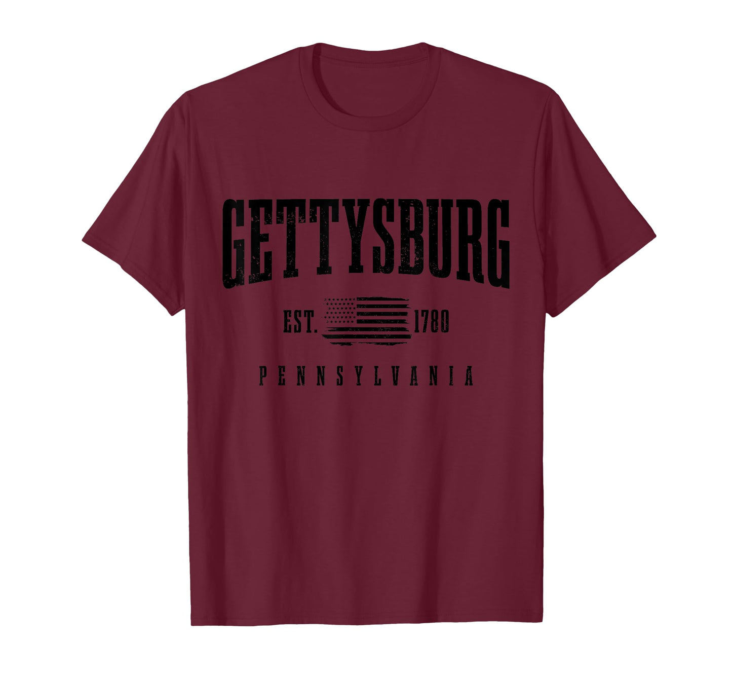 Gettysburg Pennsylvania 1780 Vintage American Flag T-Shirt