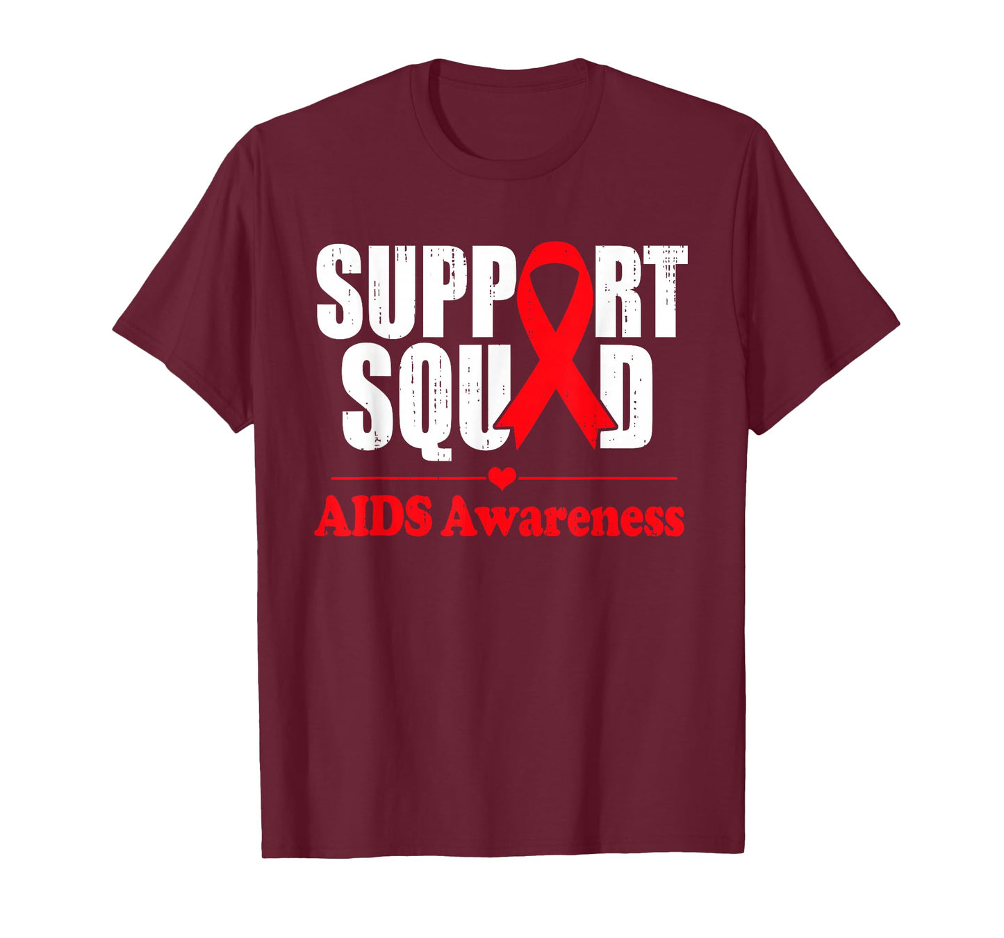 Aids Support Red Ribbon World Aids Day Hiv Aids Awareness T-Shirt