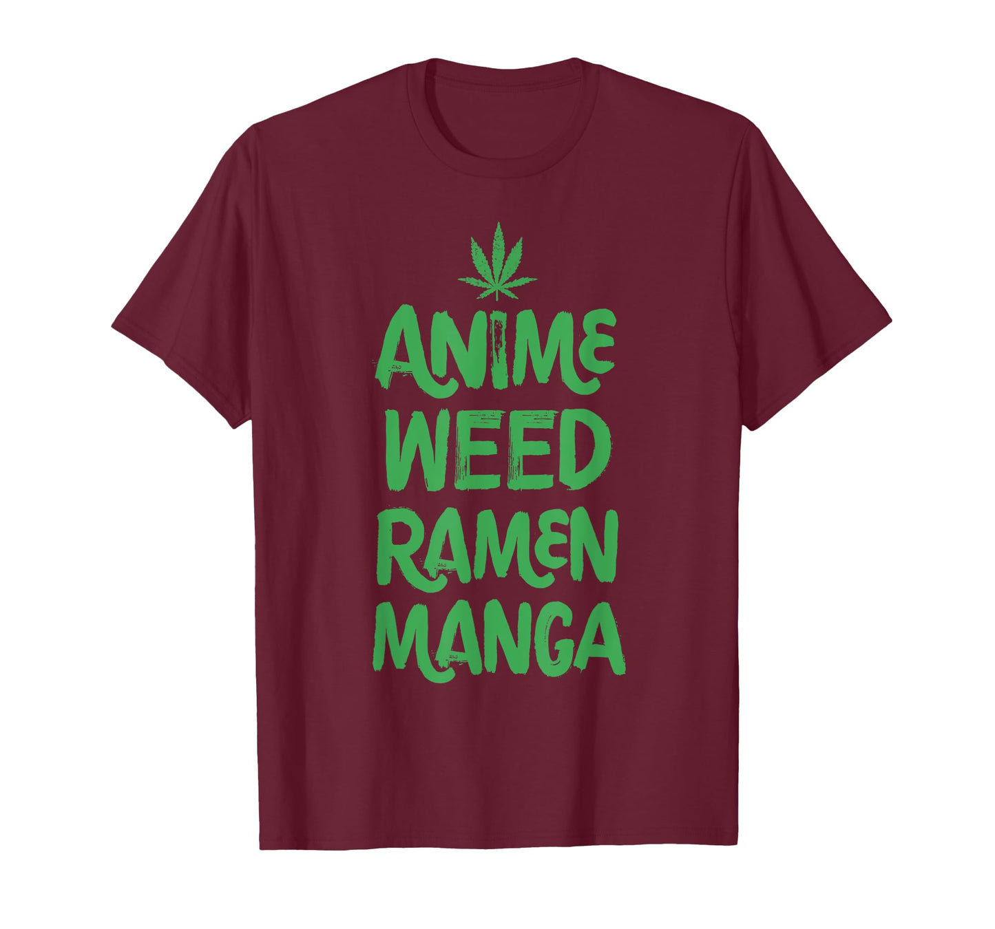 Anime Weed Ramen Manga Marijuana Leaf Cannabis Funny Japan T-Shirt