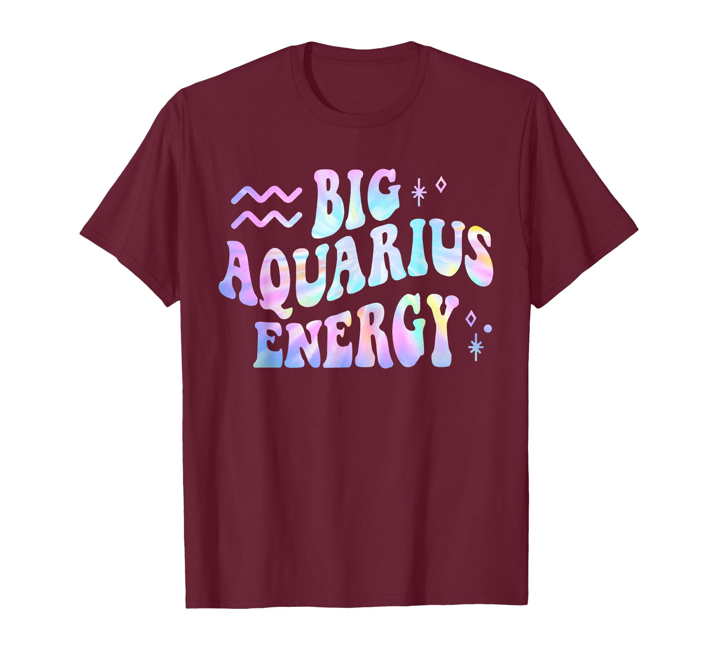 Aquarius Big Energy Retro Smile Flower Zodiac Birthday T-Shirt