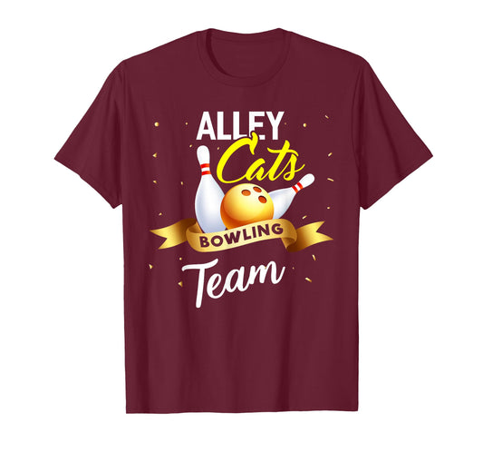 Alley Cat Bowling Shirt Funny Bowler Bowling T-Shirt