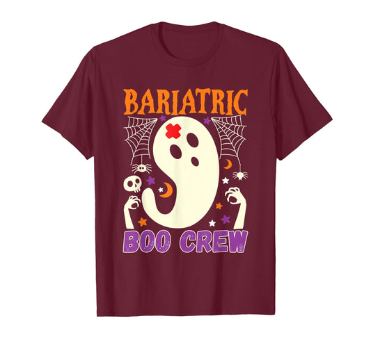 Bariatric Boo Crew Nurse Halloween Nurses Cute Ghost Women T-Shirt